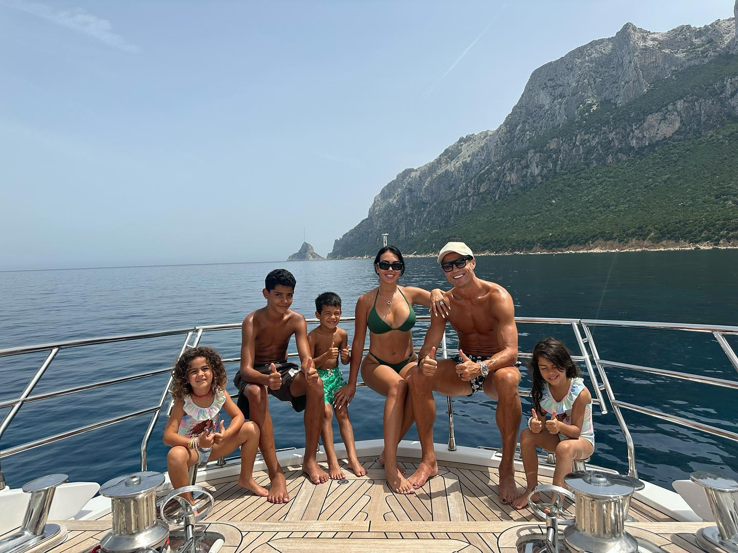 The Ronaldo family are enjoying a break in Porto Cervo, Sardinia
