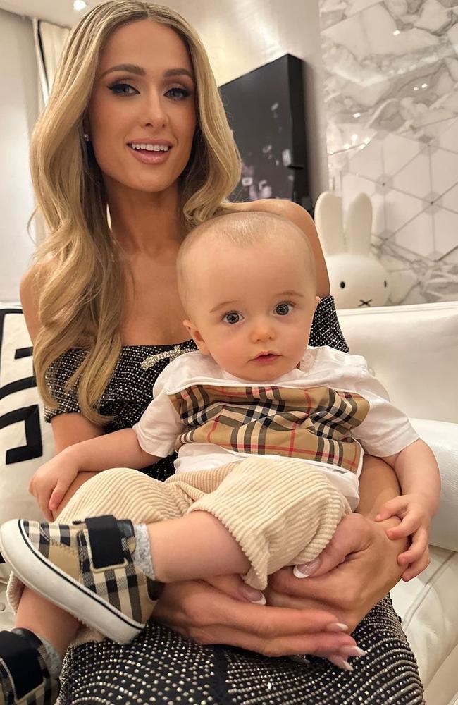 Paris Hilton's baby son Phoenix trolled on social media over the shape of  his head | news.com.au — Australia's leading news site