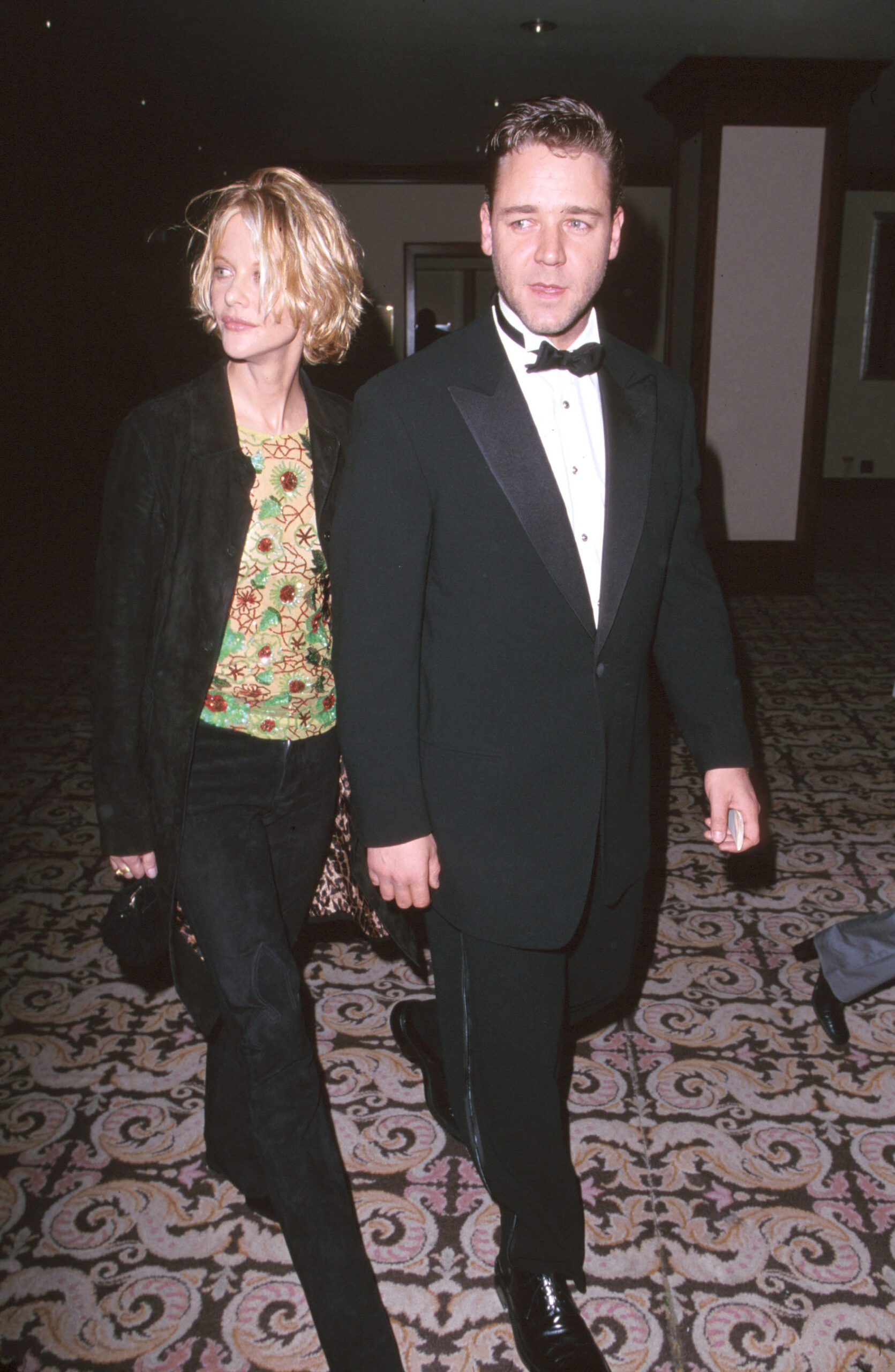 Meg Ryan and Russell Crowe on March 11, 2000, in California | Source: Getty Images