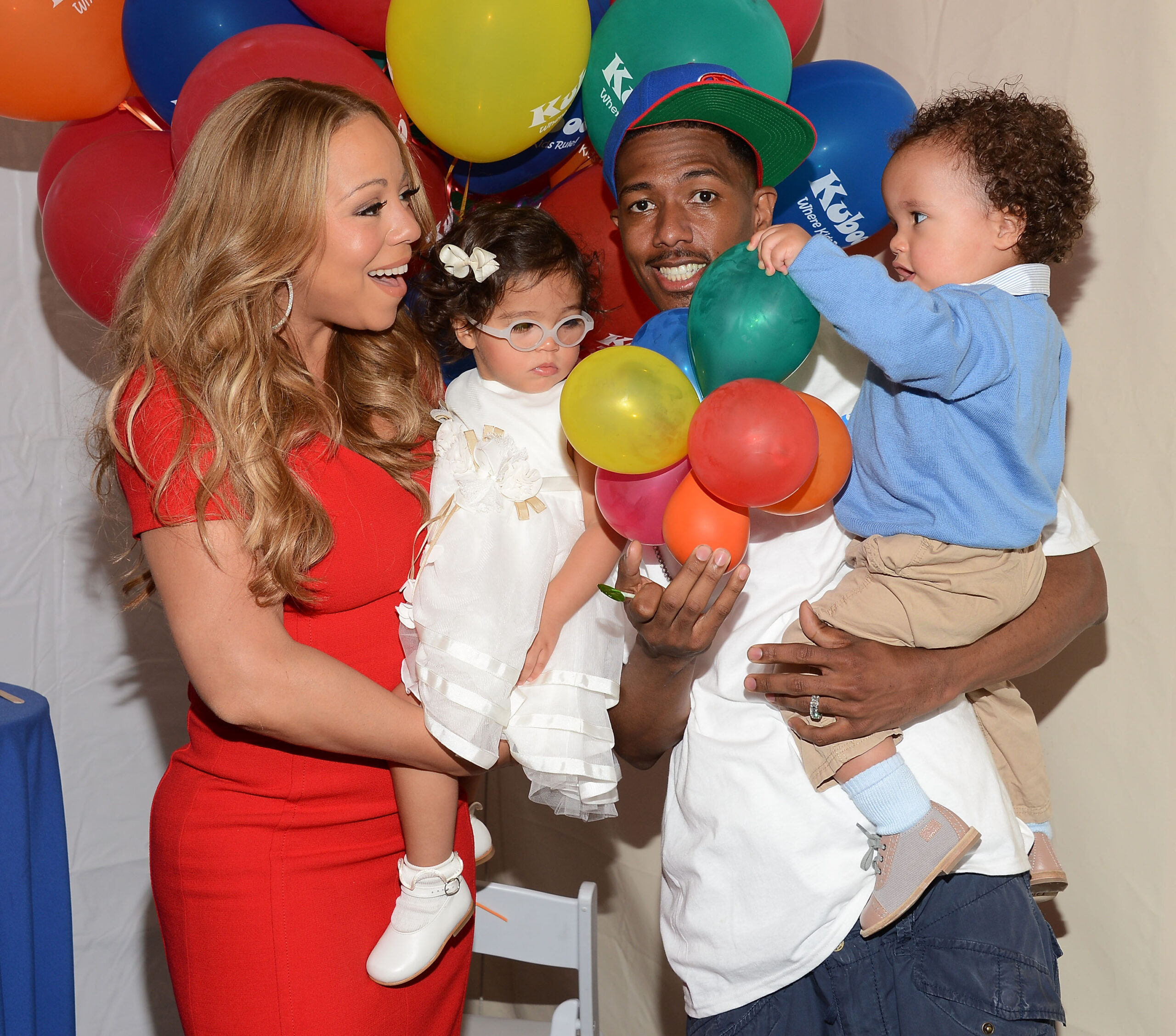 Mariah Carey, Nick Cannon, and their children Monroe and Moroccan Scott attend "Family Day" on October 6, 2012, in Santa Monica, California. | Source: Getty Images