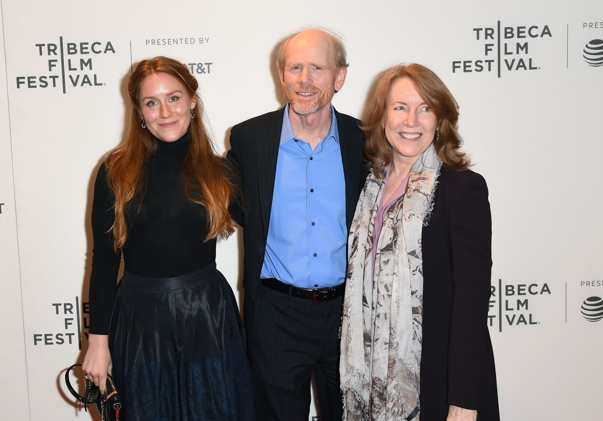 Actress Paige Howard with her father, director Ron Howard and mother Cheryl Howard attend National Geographic's 