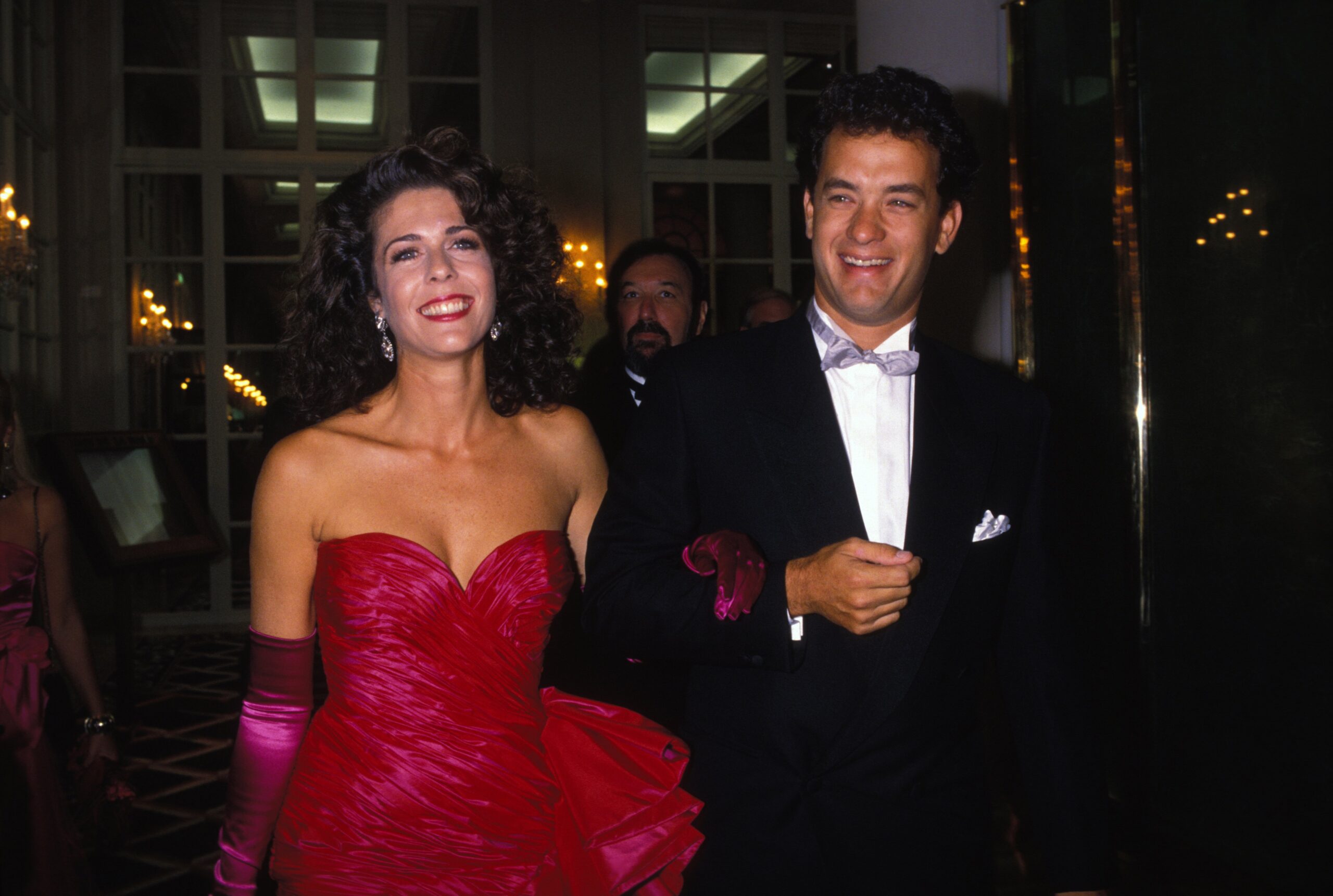 Actor Tom Hanks and his wife actress and singer Rita Wilson at the Deauville Festival in September 1988, France. / Source: Getty Images