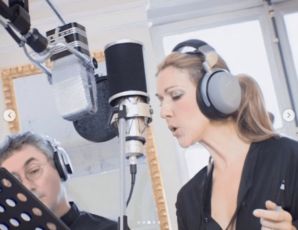 Céline Dion recording a song posted on November 3, 2023 | Source: Instagram/celinedion