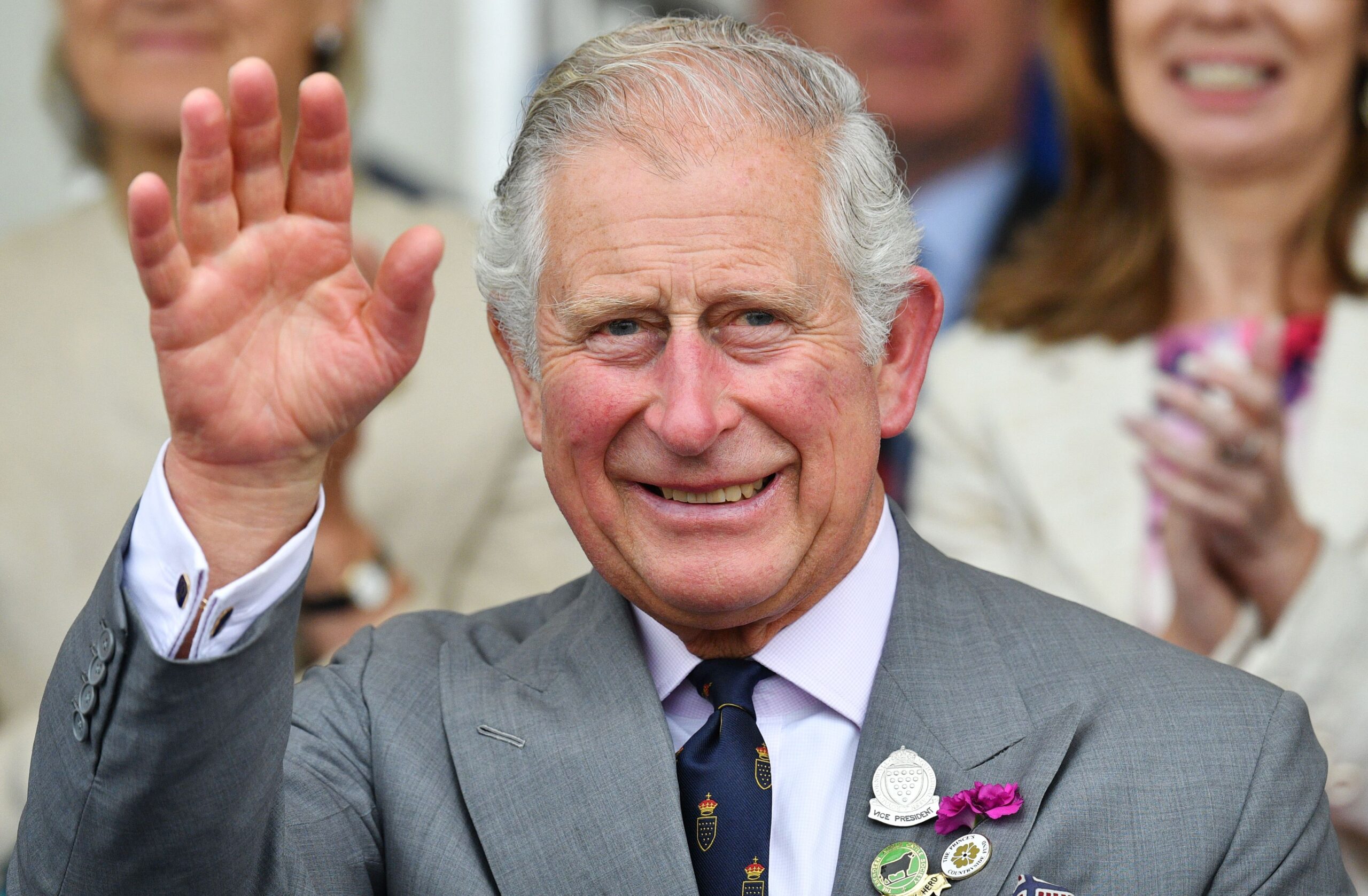 King Charles III waves as he attends the Royal Cornwall Show in Wadebridge, United Kingdom on June 7, 2018. | Source: Getty Images