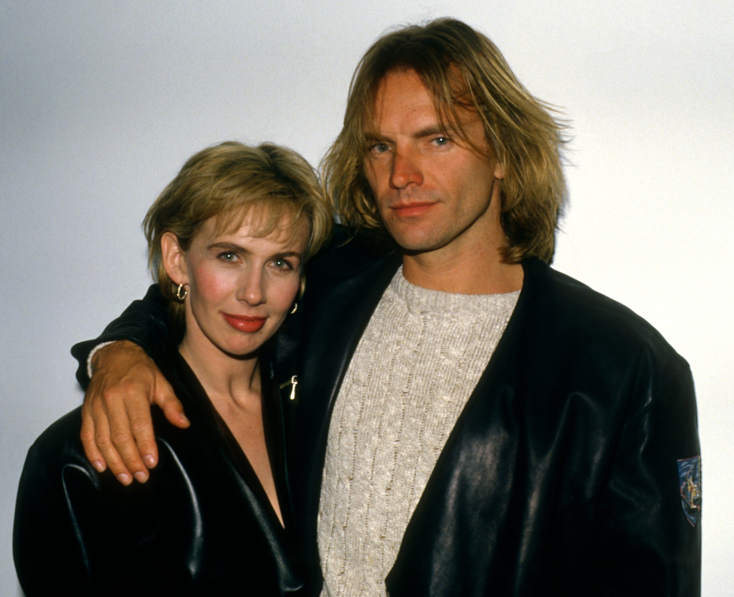Trudie Styler and Sting pose for portrait on January 1, 1989 in Los Angeles, California. | Source: Getty Images